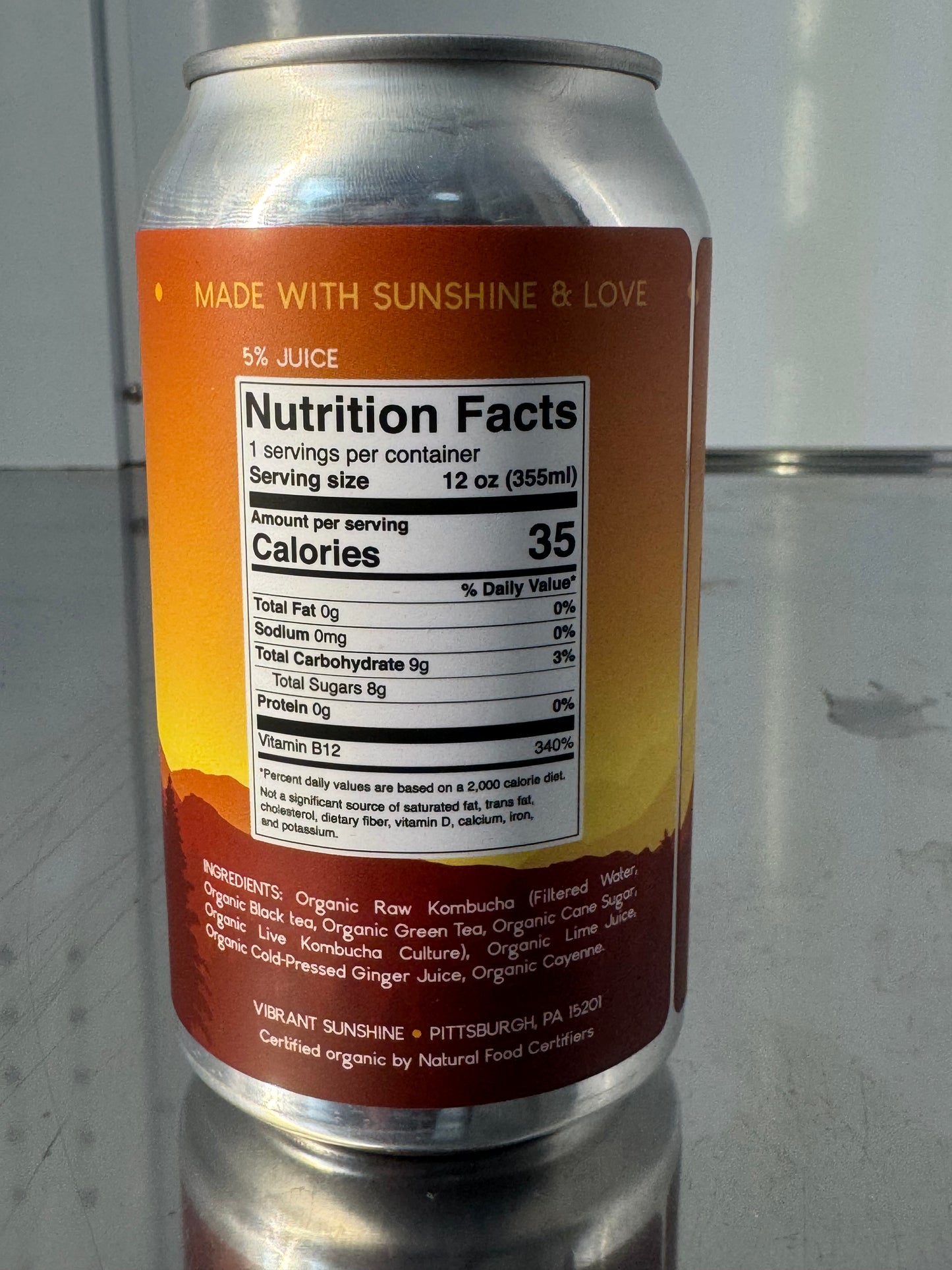 Vibrant Sunshine Organic Kombucha Hot Stuff
